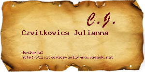 Czvitkovics Julianna névjegykártya
